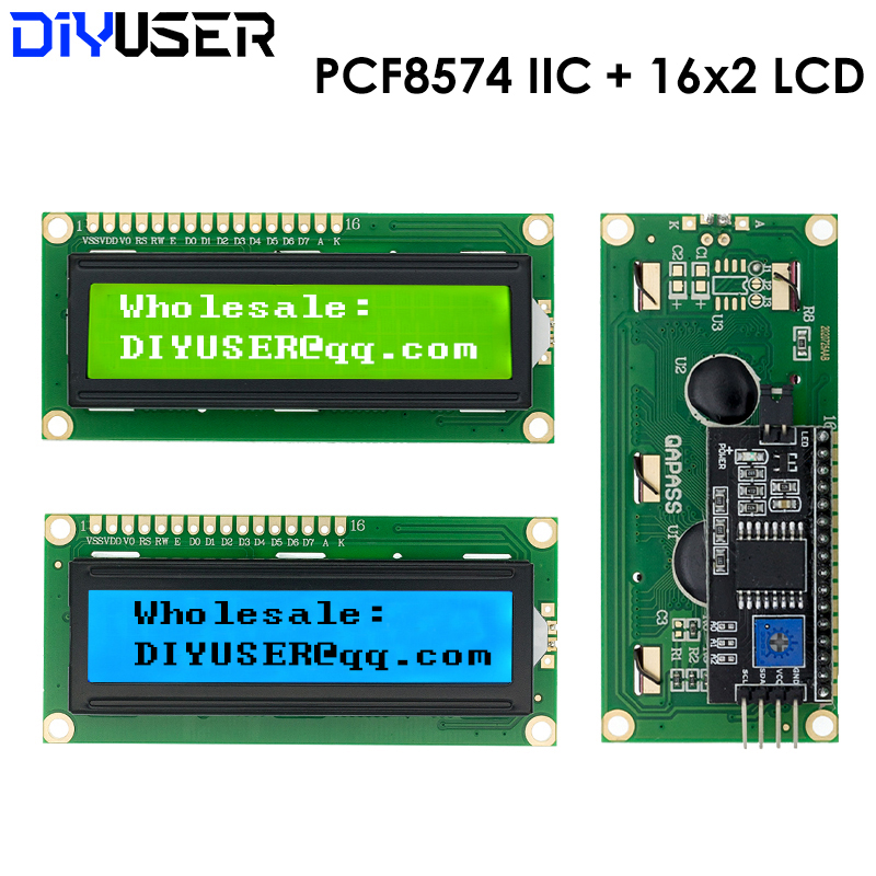 Lcd 1602 - Módulo LCD1602 1602, Pantalla LCD Azul/Verde