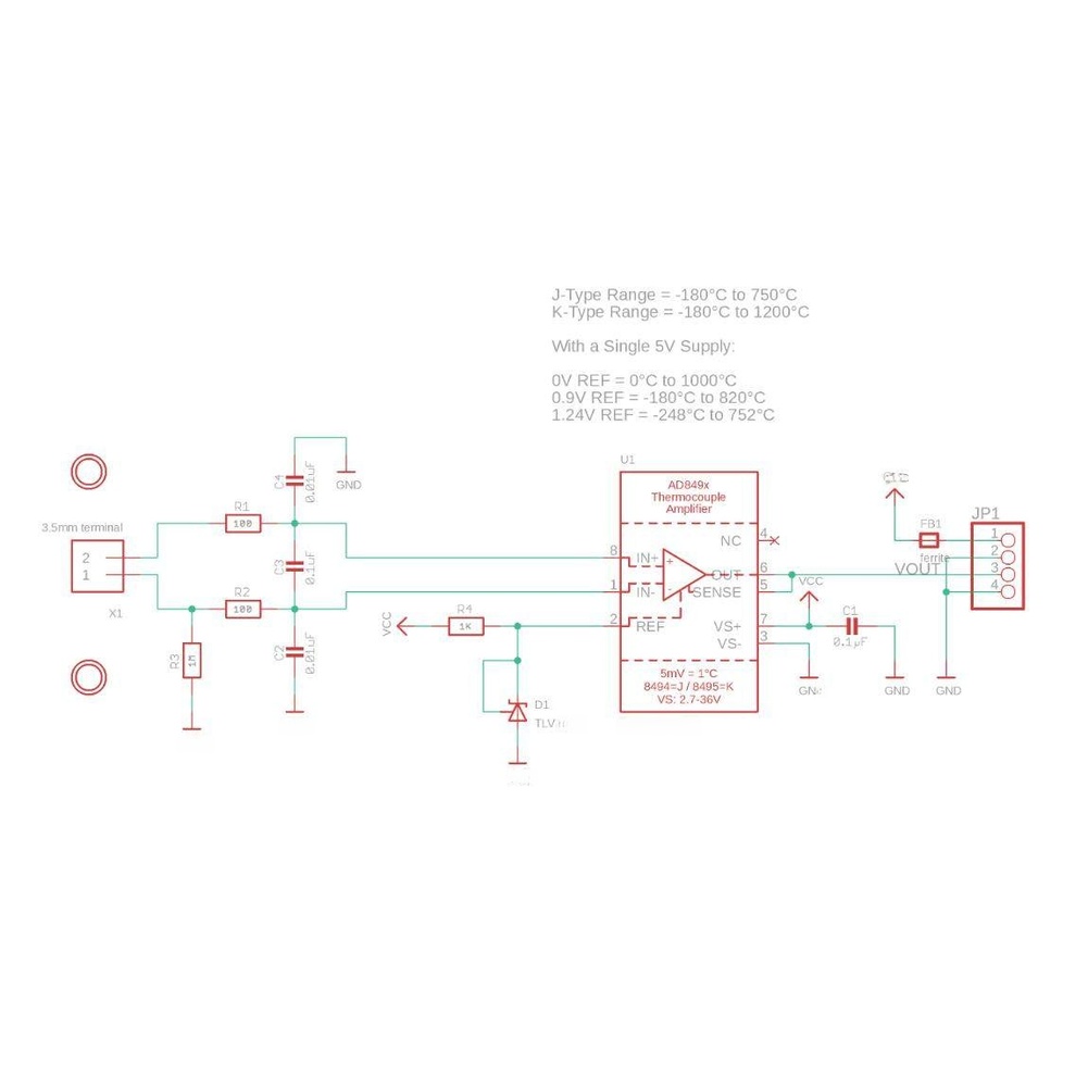 Thermocouple Module K Type - Módulo de condicionamiento de señal de