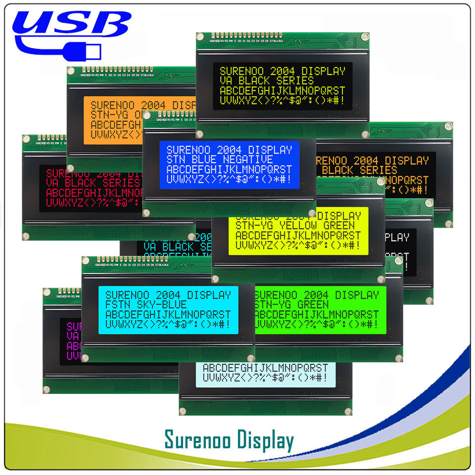 Lcd 1602 - Módulo de pantalla LCD Surenoo LCD2USB